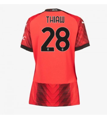 AC Milan Malick Thiaw #28 Primera Equipación Mujer 2023-24 Manga Corta